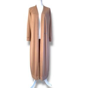 Bleusalt The Duster Cardiagan Sweater  Sz O Fits XS/S Camel Tan Long Sleeve